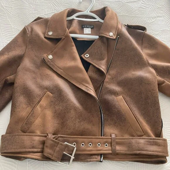 Faux Suede Moto Jacket - Picture 3 of 6